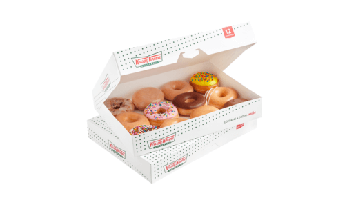 2 boites de 12 découverte et original glazed Krispy Kreme